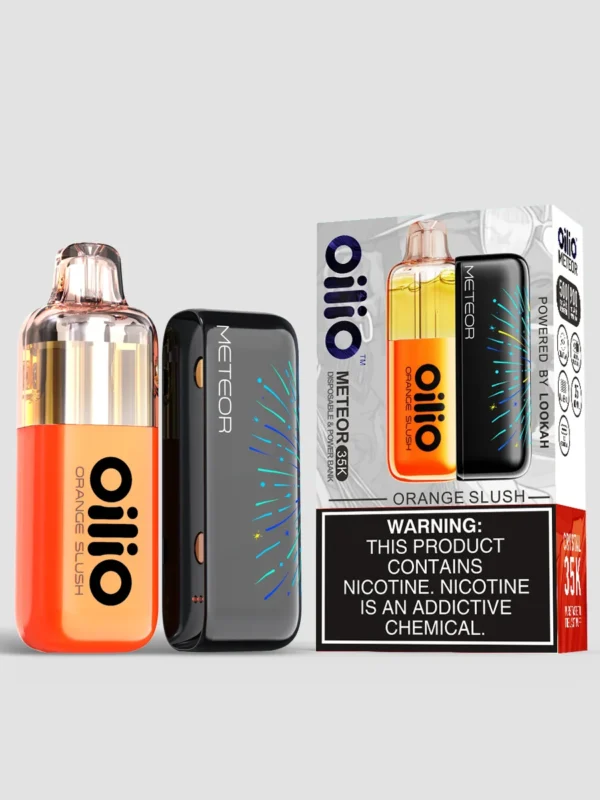 blue meteorite vape OiliO Meteor Refillable Disposable Pod Kit Flavor:Banana Coconut Aspire K4 Quick Start blue